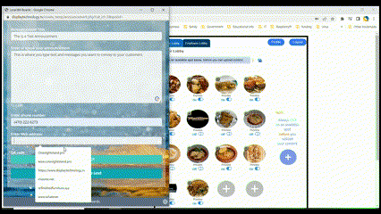 Filling in template fields with text and media